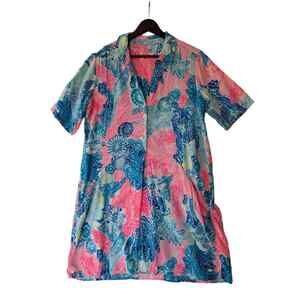 Lilly Pulitzer Lillith Tunic Dress Boho Batik with Pockets